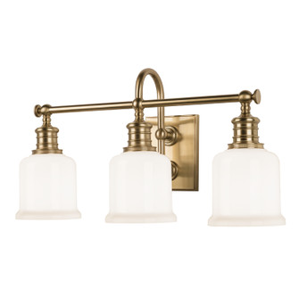 Keswick Three Light Bath Bracket in Aged Brass (70|1973-AGB)