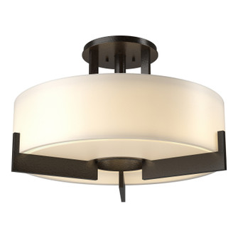 Axis Three Light Semi Flush Mount in Oil Rubbed Bronze (39|126403-SKT-14-GG0216)