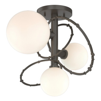 Olympus Three Light Semi-Flush Mount in Dark Smoke (39|121360-SKT-07-GG0712)