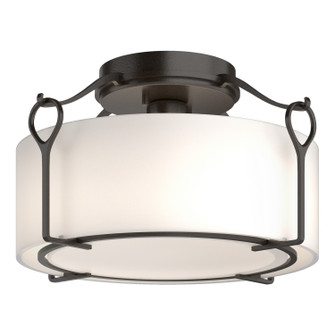 Bow One Light Semi-Flush Mount in Oil Rubbed Bronze (39|121142-SKT-14-GG0218)