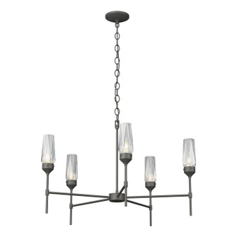 Luma Five Light Chandelier in Natural Iron (39|105060-SKT-20-CR)