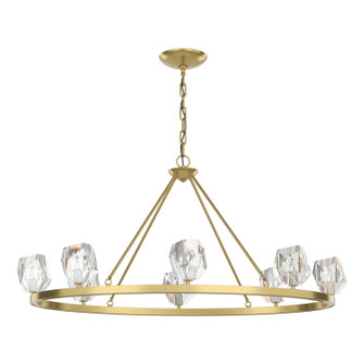 Gatsby Eight Light Chandelier in Modern Brass (39|105021-SKT-86-CR)