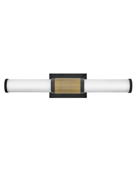 Zevi LED Vanity in Black with Lacquered Brass Accents (13|50062BK-LCB)