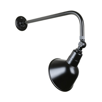 Angle Shade One Light Outdoor Gooseneck Light in Black (381|H-QSN18110-SA-91/QSNB-13-91/QSNSK-91)