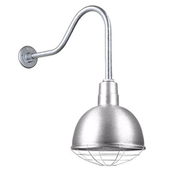 Deep Bowl Shade One Light Outdoor Gooseneck Light in Galvanized (381|H-QSN16112-SA-96/QSNHL-H-96/QSNWGR-12``-96)