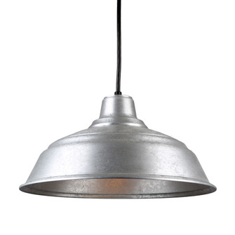 Warehouse One Light Pendant in Galvanized (381|H-QSN15117-C-96)