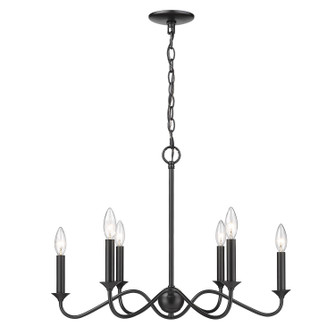 Tierney Six Light Chandelier in Matte Black (62|8316-6 BLK)