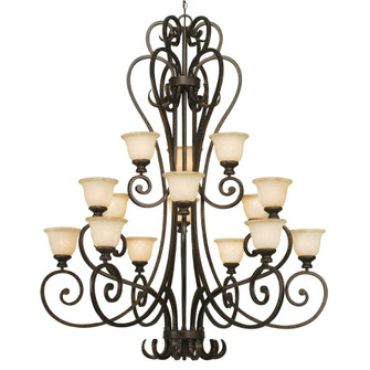 Heartwood 15 Light Chandelier in Burnt Sienna (62|8063-15L BUS)