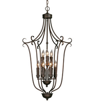 Multi-Family Nine Light Foyer Pendant in Rubbed Bronze (62|6427-9 RBZ)