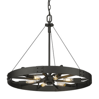 Vaughn Six Light Pendant in Natural Black (62|3866-M NB-NB)