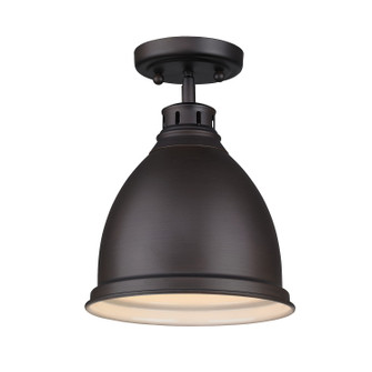 Duncan RBZ One Light Flush Mount in Rubbed Bronze (62|3602-FM RBZ-RBZ)