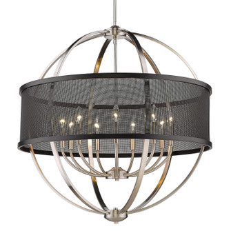 Colson PW Nine Light Chandelier in Pewter (62|3167-9 PW-BLK)