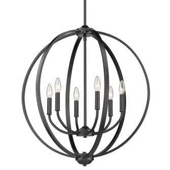 Colson BLK Six Light Chandelier in Matte Black (62|3167-6 BLK)