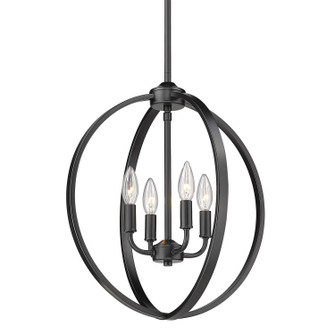 Colson BLK Four Light Chandelier in Matte Black (62|3167-4P BLK)