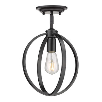 Colson BLK One Light Semi-Flush Mount in Matte Black (62|3167-1SF BLK)