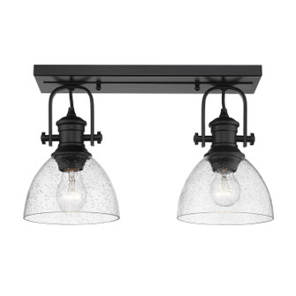 Hines BLK Two Light Semi-Flush Mount in Matte Black (62|3118-2SF BLK-SD)