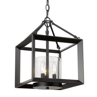 Smyth BLK Three Light Chandelier in Matte Black (62|2073-M3 BLK-CLR)