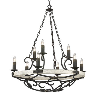 Madera ABI Nine Light Chandelier in Antique Black Iron (62|1821-9 ABI-CDW)