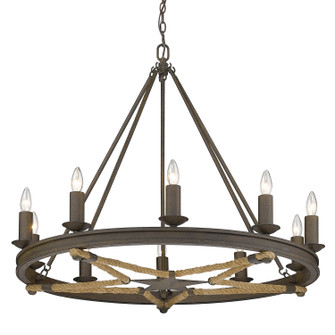 Stokes Ten Light Chandelier in Dark Rust (62|1053-10 DR)