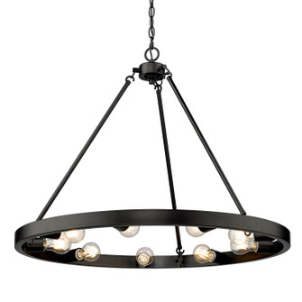 Castile Nine Light Chandelier in Matte Black (62|1019-9 BLK)