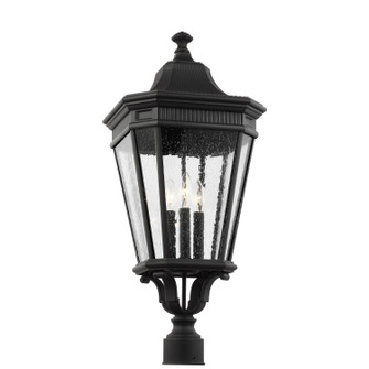 Cotswold Lane Three Light Outdoor Post Lantern in Black (1|OL5428BK)