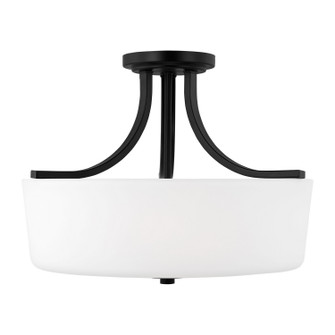 Kemal Three Light Semi-Flush Mount in Midnight Black (1|7728803EN3-112)