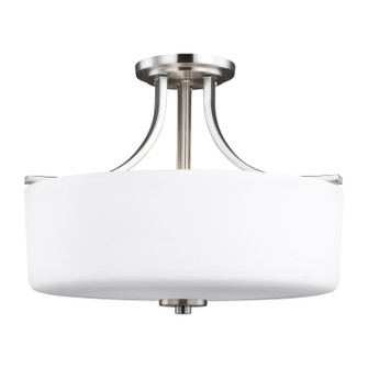Canfield Three Light Semi-Flush Mount in Brushed Nickel (1|7728803-962)
