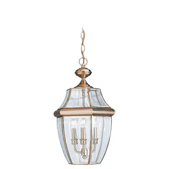 Lancaster Three Light Outdoor Pendant in Polished Brass (1|6039-02)