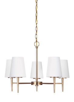 Driscoll Five Light Chandelier in Satin Brass (1|3140405EN3-848)