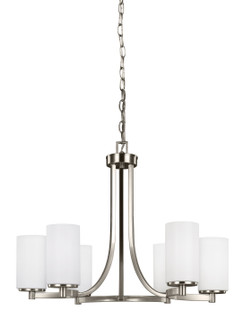 Hettinger Six Light Chandelier in Brushed Nickel (1|3139106-962)