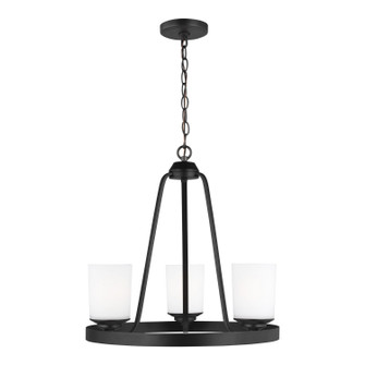 Kemal Three Light Chandelier in Midnight Black (1|3130703-112)