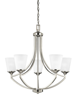 Hanford Five Light Chandelier in Brushed Nickel (1|3124505-962)