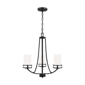 Robie Three Light Chandelier in Midnight Black (1|3121603-112)