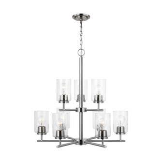 Oslo Nine Light Chandelier in Brushed Nickel (1|31172-962)