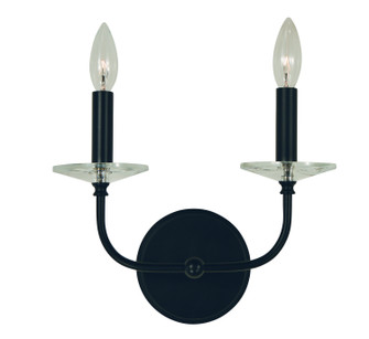 Ashley Two Light Wall Sconce in Matte Black (8|L1162 MBLACK)