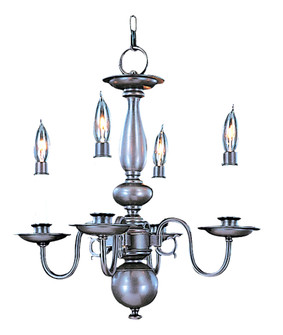 Jamestown Four Light Chandelier in Satin Pewter (8|9143 SP)