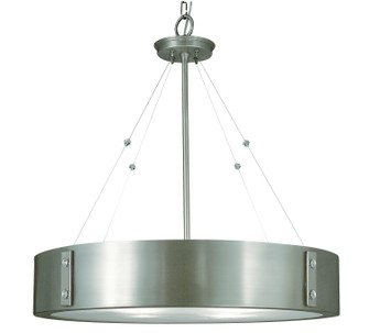 Oracle Four Light Chandelier in Satin Pewter with Polished Nickel Accents (8|5395 SP/PN)