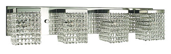 Gemini Four Light Wall Sconce in Polished Silver with Clear Crystal (8|1994 PS)