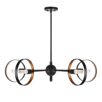 Monocle Six Light Chandelier in Black and Gold (112|7120-05-42)