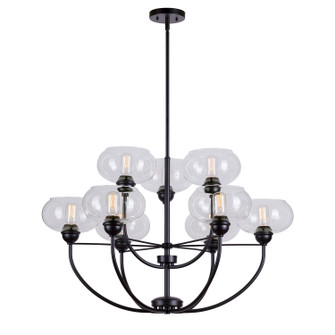 Cameron Nine Light Chandelier in Black (112|2732-09-04)