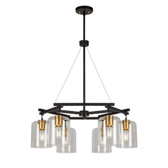 Tyrone Six Light Chandelier in Black and Soft Gold (112|2724-06-62)