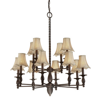 Family Number 478 12 Light Chandelier in Antique Bronze (112|2521-12-32)