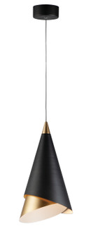 Mermaid LED Mini Pendant in Black / Metallic Gold (86|E21448-BKMG)