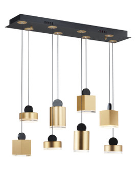 Nob LED Pendant in Black / Gold (86|E20867-75BKGLD)