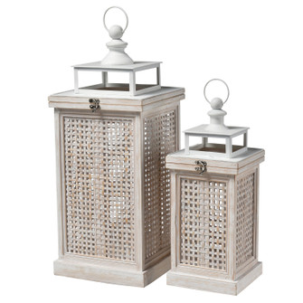 Paley Lantern - Set of 2 in White (45|S0037-11303/S2)