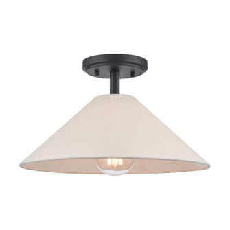 Rydell One Light Semi Flush Mount in Matte Black (45|EC89764/1)