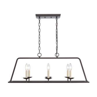 Joanie Six Light Linear Chandelier in Old Bronze (45|EC89695/6)