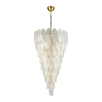 Hush 42 Light Chandelier in Aged Brass (45|D3309)