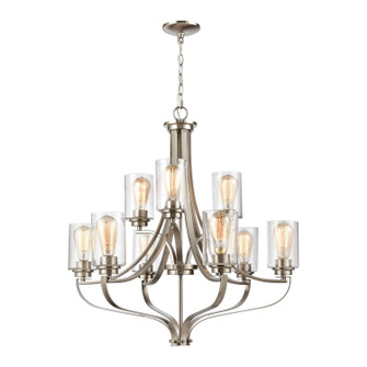 Market Square Nine Light Chandelier in Brushed Nickel (45|CN300922)