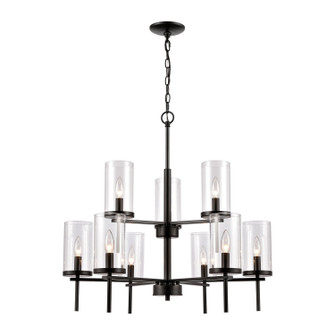 Oakland Nine Light Chandelier in Black (45|CN290926)